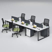 Staff desk Simple modern office desk and chair combination 6 four 4-person screen partition six-person work station