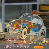 Car event annual meeting wooden signature board book sign-in tree platform wedding ceremony birthday birthday annual meeting fingerprint layout creativity