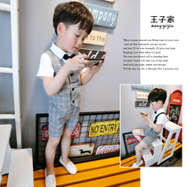 Boy gown suit Inlenty wind summer Boys back with pants Three sets of mens baby thin section Xia and Yangqi Qi Tide Bottling