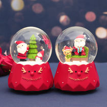 Santa Crystal Ball GIFT MUSIC WATER POLO SPIN WITH LIGHT SNOW SMALL DEER EIGHT-SOUNDBOX CHRISTMAS TREE GIFT