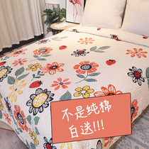 Cotton is not easy to wrinkle close-fitting washed cotton Pure cotton sheet fabric single piece cotton 100%thickened brushed sleeping sheet quilt