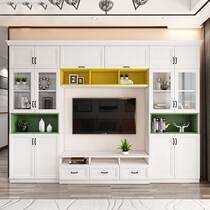 TV Cabinet Tea Table Combination Suit Background Wall Cabinet Modern Minima Living Room Nordic Lockers Overall High-Style Customisation