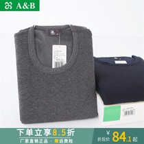 AB underwear middle-aged and elderly men coral velvet cotton padded plus velvet AB warm autumn clothes autumn pants underwear set