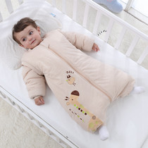 Sleeping bag baby spring and autumn and winter thin anti-kick is thickened legs Large children four seasons universal baby 0-6 months