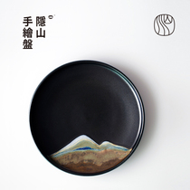 Mountain pan Jingdezhen pan Jingdezhen High temperature ceramic glaze Lower color food Saucer Cup Mat Pot for tea tray