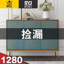 American light luxury wind door-to-door entrance cabinet storage shoe cabinet one-piece foyer modern simple solid wood dining side counter