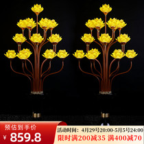Lotus lamp Buddha for lamp Changming lamp Lamp Buddha front for light led Seven color glazed Buddha lamp 7 Pinnolu lamp Guanyin