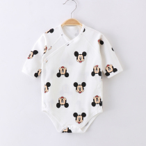 Korean system high-end baby bag fart clothes spring autumn long sleeves newborn toddler beat bottom pure cotton pyjamas baby triangle khau