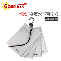 GearPro Underwater Writing Board Diving Record This Multi-page Design Easy To Write With 316 Stainless Steel Buckle
