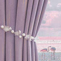 Thickened All Shading 2021 New Living Room Bedrooms Nordic Light Extravagant Advanced Sensual Cotton Linen Hook for shading fabrics