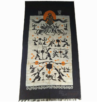 Guizhou new ethnic handicraft Miao authentic batik painting restaurant tea house restaurant decorative wall curtains