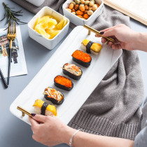 Ceramic creative luxury fruit plate square bowl snack dish snack bowl fashion simple and practical