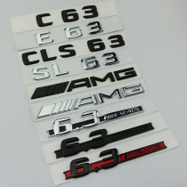 Old Mercedes-Benz C63 E63 CLS63 SL63 rear tail mark modified car label 6 3AMG side label word label black