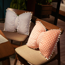 Office seat waist cushion bedside cushion sofa pillow in the car pillow cute girl pillow Korean style