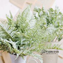 JK Mu space Nordic modern fresh Fern simulation leaf home furnishings plant wall with leaf arrangement decorative leaf