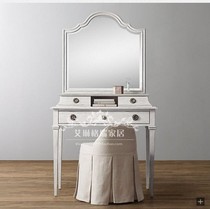 American country log childrens dressing table Nordic small apartment mini makeup table environmentally friendly solid wood desk learning table