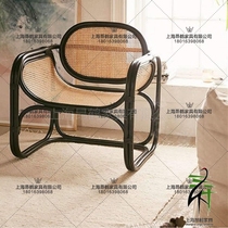 Neoclassical Vine Choreography Casual Single Chair Designer Rattan Sofa Retro Café LIKE BOARD ROOM ENGINEERING CHAIR