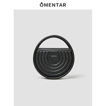 OMENTAR original niche design leather circle bag women autumn 2021 new versatile crossbody Hand bag