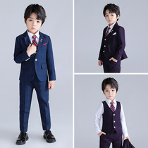 Boys dress set autumn new fashion handsome suit formal dress kids childrens piano performance performance costume winter