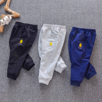 Childrens casual trousers cotton spring and autumn boys clothes childrens clothes baby pants fashionable sports pants baby pants thin