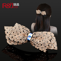 Korean rhinestone hairclip back head hairclip headgear headdress elegant hair spring clip mother hairpin tail top clip