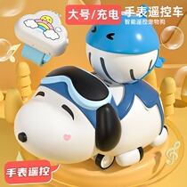 Childrens bubble machine remote control car toy charging watch electric off-road vehicle child toy 3-7 years old boys and girls 6