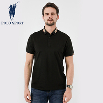 PoloSport Short-sleeved Polo Shirts Men Summer New Ladder Leisure Business Pure Color Top T-shirts