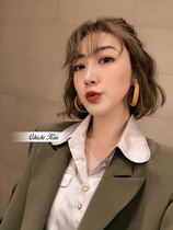 chichikivi custom du home autumn and winter exaggerated bright yellow imported fluffy earrings not allergic