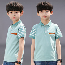 Boys summer childrens short-sleeved t-shirt 2021 new middle and large childrens little boy Korean version of the half-sleeve top tide t-shirt