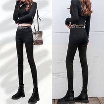 Plus velvet warm waist slim outside wear leggings women 2021 autumn and winter New Fashion small feet stretch leggings women
