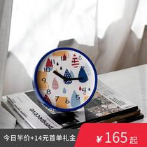 Bai Fei's home decoration Taiwan's importation of the Nordic cartoon clock of modern simple living room