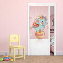 Hengki PVC Folding Door Child Moving Door Push Door Kitchen Living Room Interior Partition Nordic Invisible Moving Door Customized