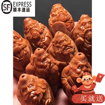 Su Gong pure hand-made olive core carving coated Dharma hand string 1 9 old core text play bracelet Olive Hu Shunfeng