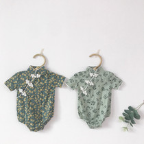 Infant Hanfu girl Autumn dress Chinese style baby Tang suit summer cheongsam children ancient style jumpsuit