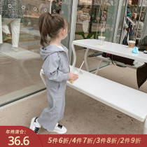 Small pudding new autumn girls sports suit fashionable baby Foreign spring and autumn children Korean two-piece tide