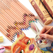 Delei oily lead 48 color color pencil brush color pen hand drawing professional painting 36 color painting set adult 18 color 24 color 12 color Primary School students children kindergarten beginners students