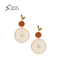 sumni Samini 925 silver hollow sense earrings female cute personality temperament earrings 2019 new fashion earrings