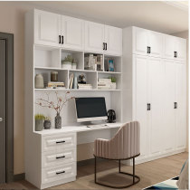 Minimalist modern bookshelf Computer Desk Wardrobe Combination Home Desktop Table Students Writing Desk Desk Bookcase