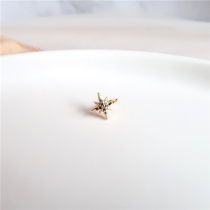 Six-pointed star ear clip Star ear bone clip Small no ear pierced earrings exquisite earrings Korean female eight-pointed star cold wind