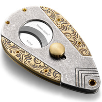 CIGARLOONG cigar knife cigar scissors cigar scissors pure metal portable stainless steel thickened double-edged