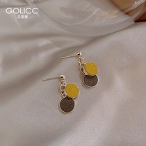 Suitable for autumn and winter earrings Womens simple winter earrings Korean temperament net red earrings 925 sterling silver silver needle earrings