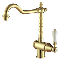 Butterfly pottery bathroom kitchen faucet single ceramic handle single hole chrome plated classic shape retro style export UK