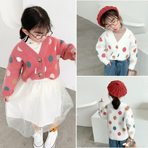 2020 autumn new sweater sweater cute girl baby fashion de sweater knitted cardigan 6015