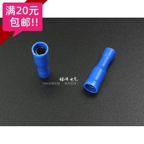 Bullet butt cold crimp binding post RD2-156 inner diameter 4 spring bullet female fully insulated wire connector