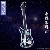 mascot boy baby full moon custom crystal hand-foot-printed mud fetal hair souvenir guitar 2021