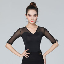 Dampao womens Latin dance blouses practice Merden dance dress sexy national standard dance black dance dance suit dancing clothes