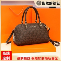 Bag female messenger bag Fingerprint unlock anti-theft Boston pillow bag Wild ins handbag casual shoulder bag