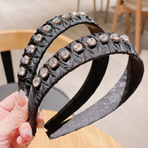 Headband Net red Korean hair band female wide side pressure hair black non-slip anti-off out explosion hair bundle hair card hair band