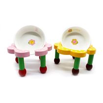 Cute small flower bowl combination dog heightened bowl rack plus food pot flower bowl than bear Teddy small dog cat bowl