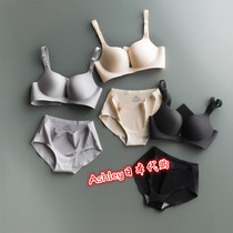 mumuain spring and summer new seamless Super gathering one piece without steel ring bra underwear underwear set women